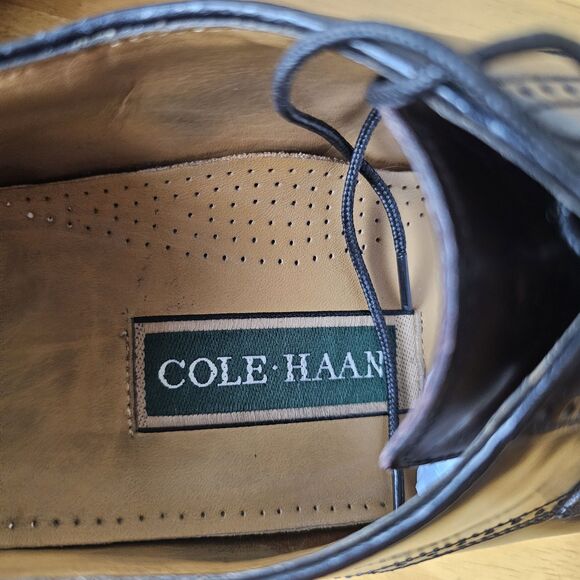 Cole Haan Men’s Black Leather Cap Toe Oxford Dress Shoes Size 9.5 M Preppy S105